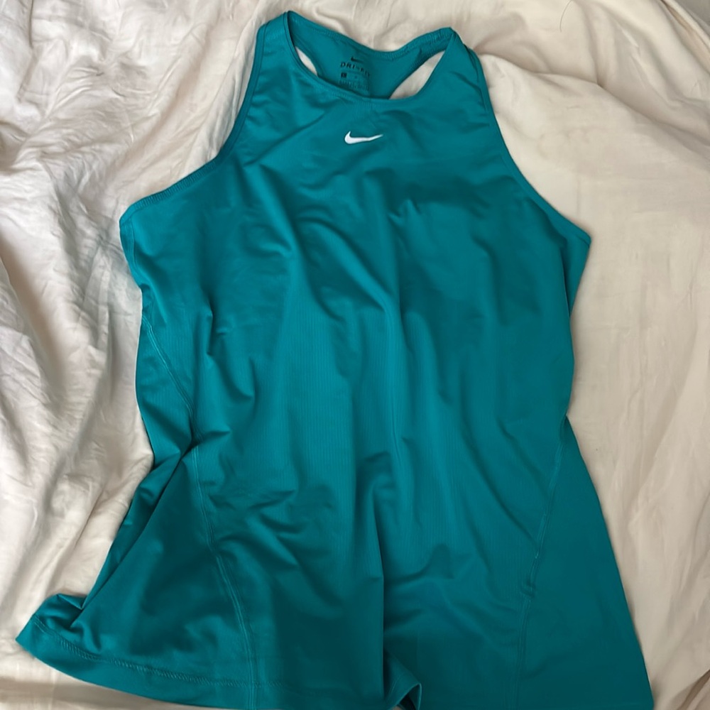 Nike Teal High-neck Razorback Workout Tank